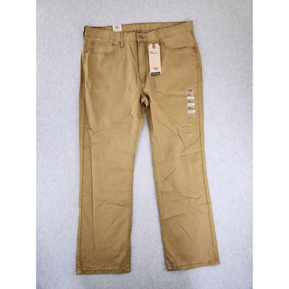 Levi's 514 Mens Jeans Caraway Brown Straight Stretch Mid Rise 38x30 - Picture 1 of 10